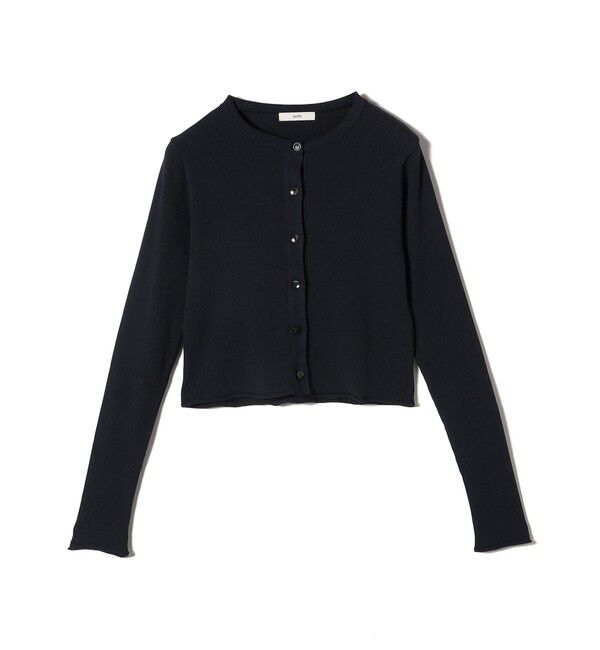 SHIPS for women「〈手洗い可能〉レーヨン ポリ リブ クルーネック カーディガン」|カーディガン|