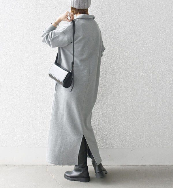 SHIPS any「SHIPS any:〈洗濯機可能〉USA コットン 裏起毛 ハーフジップ ワンピース」|ワンピース|