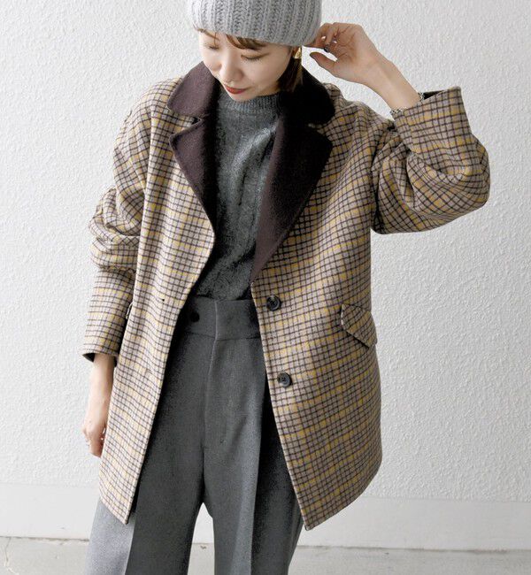 SHIPS any「SHIPS any: リバー テーラード ジャケット コート」|その他|ベージュ