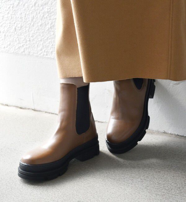 SHIPS any「VELETTO: チェルシー ブーツ」|ショートブーツ|ブラウン