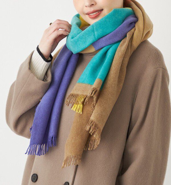 SHIPS Colors 「SUBLIME: パターン ストール」|ストール|キャメル