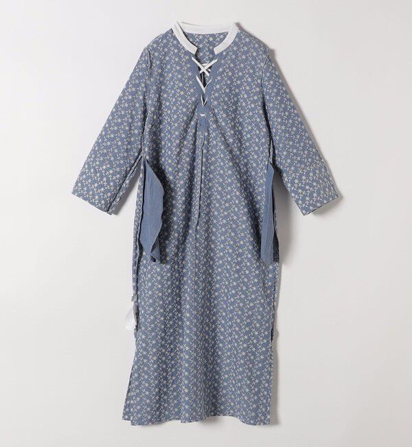 SHIPS any「SHIPS any:〈洗濯機可能〉エンブロイダリー シャンブレー レースアップ ワンピース」|ワンピース|