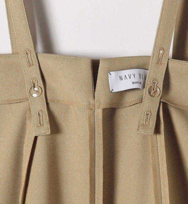 SHIPS any「SHIPS any:〈洗濯機可能〉オックス フレア サスペンダースカート［NAVY BLUE］」|スカート|