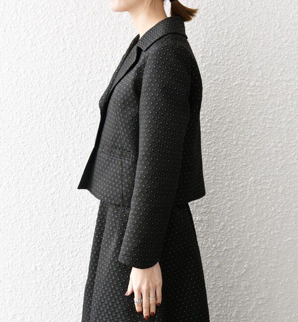 SHIPS any「SHIPS any:〈手洗い可能〉フラワー ジャカード ショート テーラード ジャケット」|テーラードジャケット|