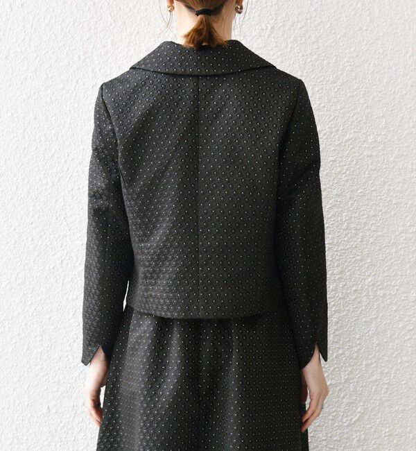 SHIPS any「SHIPS any:〈手洗い可能〉フラワー ジャカード ショート テーラード ジャケット」|テーラードジャケット|