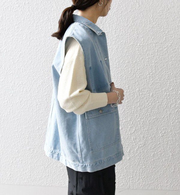 SHIPS any「SHIPS any:〈洗濯機可能〉デニム ベスト［SHIPS any DENIM］」|ベスト・ジレ|