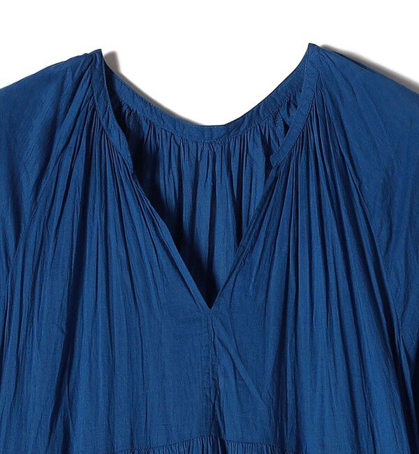 SHIPS for women「《一部追加予約》【WEB限定】〈手洗い可能〉Fanaka:クリンクル 袖 フレア ロング ワンピース」|ワンピース|