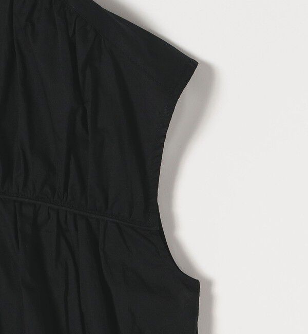 quaranciel「quaranciel:〈手洗い可能〉コットンボイル シアー ギャザー バンドカラー シャツ ブラウス」|シャツ・ブラウス|