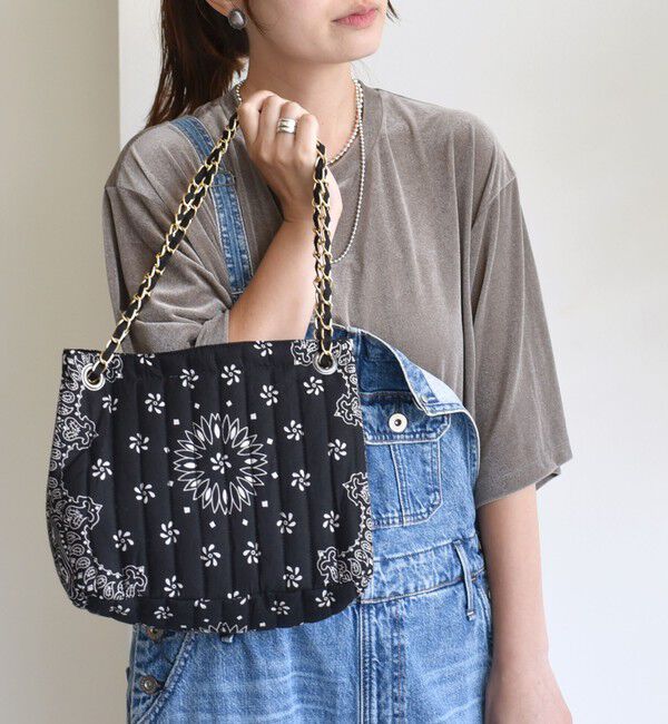 SHIPS for women「MALUS: バンダナ キルティング ショルダー バッグ」|ショルダー・メッセンジャー|ブラック