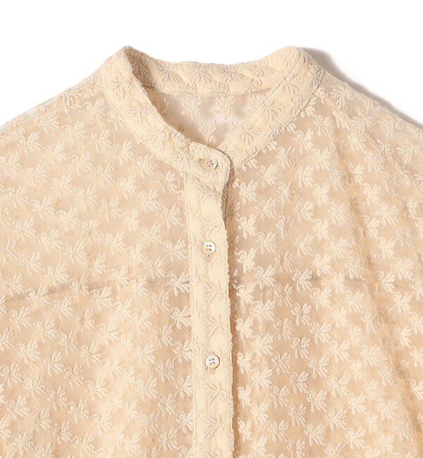 SHIPS for women「〈手洗い可能〉フラワー チュール 刺繍 シャツ」|シャツ・ブラウス|