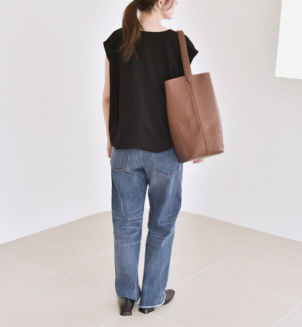 quaranciel「quaranciel:〈手洗い可能〉カット ジョーゼット ドロスト ジップ ベスト」|ベスト・ジレ|