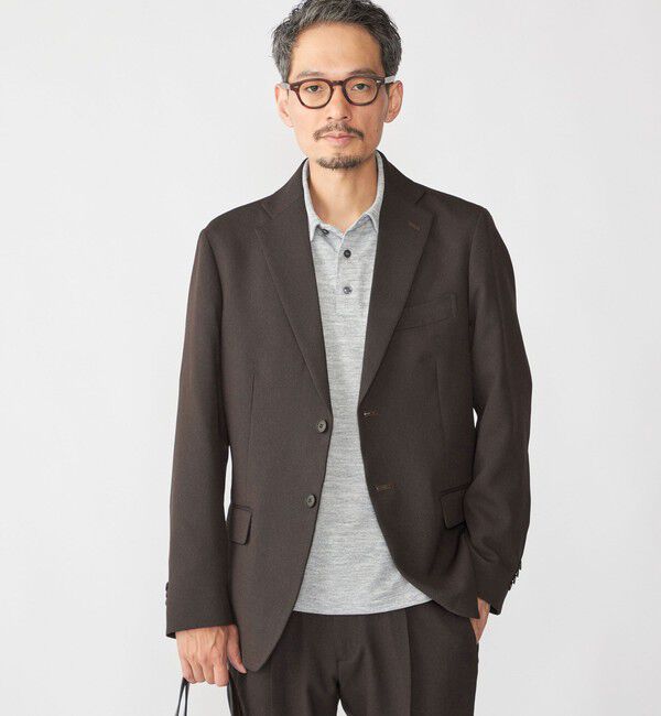 SHIPS「SHIPS:〈手洗い可能〉ウルトラ イージーケア ストレッチ セットアップ」|スーツ|ブラウン