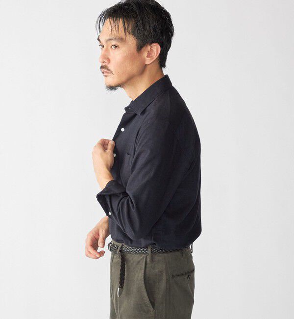 SHIPS「SHIPS:  ワイドカラー ネル シャツ」|シャツ・ブラウス|