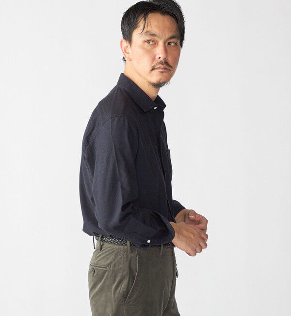 SHIPS「SHIPS:  ワイドカラー ネル シャツ」|シャツ・ブラウス|