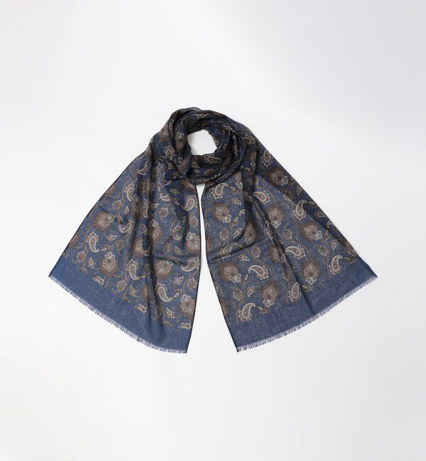 SHIPS「MARCEL LASSANCE: PAISLEY PRINT STOLE」|ストール|ネイビー