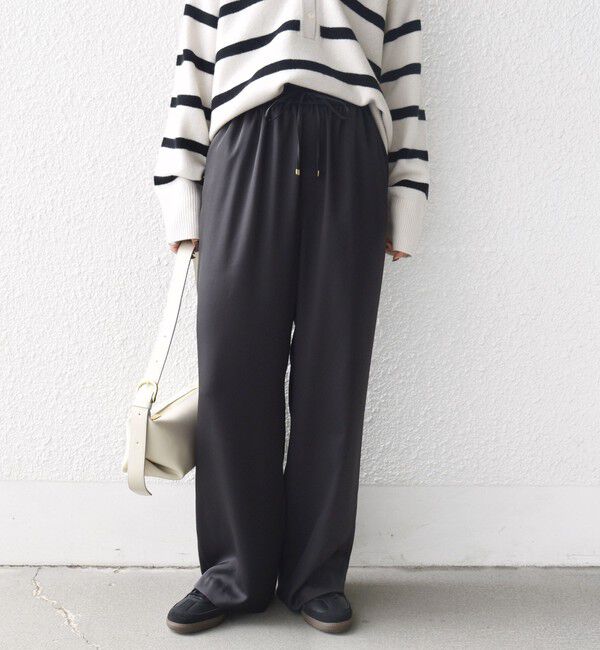 SHIPS for women「〈手洗い可能〉サテン ドロスト パンツ」|その他|