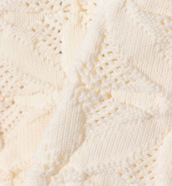 SHIPS for women「【WEB限定】〈手洗い可能〉フラワー ジャカード ジップ カーディガン」|カーディガン|