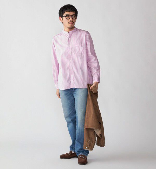 SHIPS「SHIPS: バンドカラー ブロード シャツ ロングスリーブ」|シャツ・ブラウス|