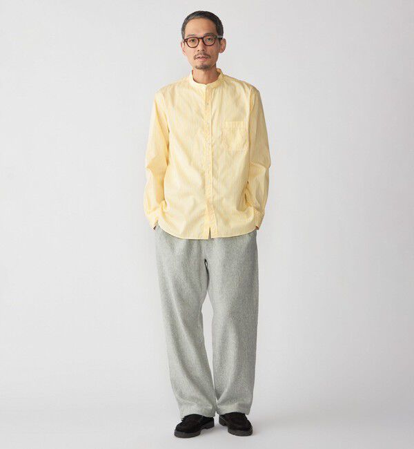 SHIPS「SHIPS: バンドカラー ブロード シャツ ロングスリーブ」|シャツ・ブラウス|