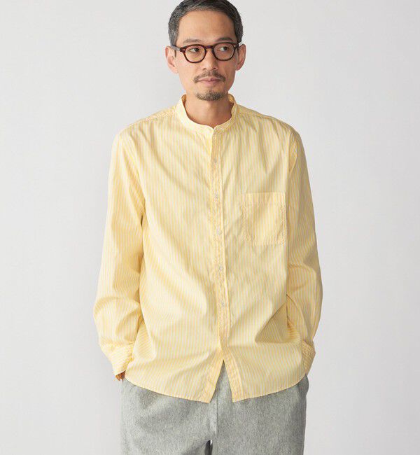 SHIPS「SHIPS: バンドカラー ブロード シャツ ロングスリーブ」|シャツ・ブラウス|