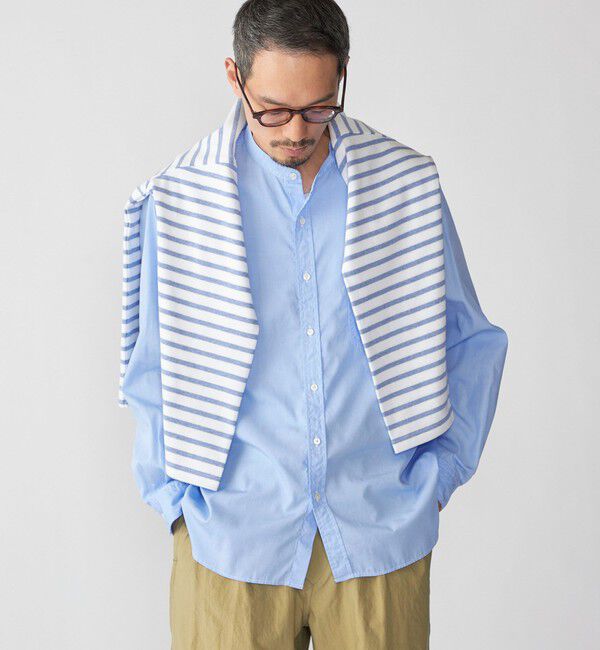 SHIPS「SHIPS: バンドカラー ブロード シャツ ロングスリーブ」|シャツ・ブラウス|