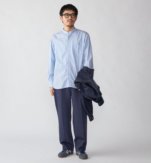 SHIPS「SHIPS: バンドカラー ブロード シャツ ロングスリーブ」|シャツ・ブラウス|