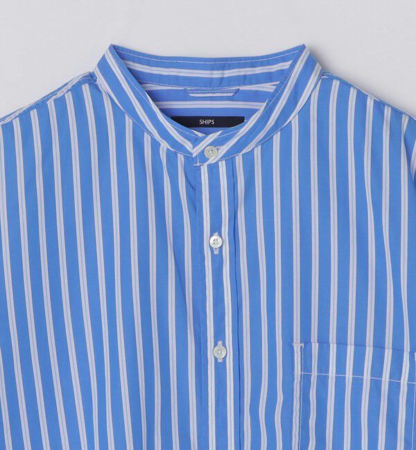 SHIPS「SHIPS: バンドカラー ブロード シャツ ロングスリーブ」|シャツ・ブラウス|
