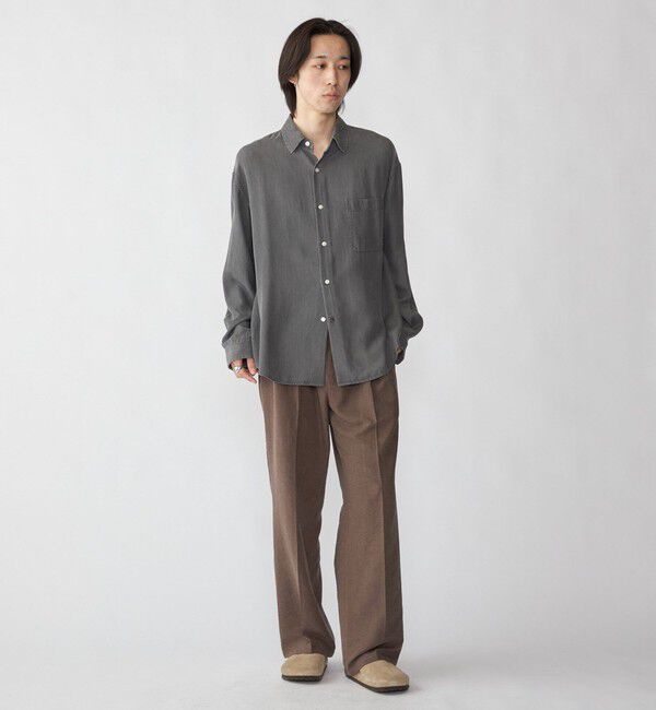 SHIPS「City Ambient Products: レギュラー ドレープ デニム ロング スリーブ シャツ」|シャツ・ブラウス|