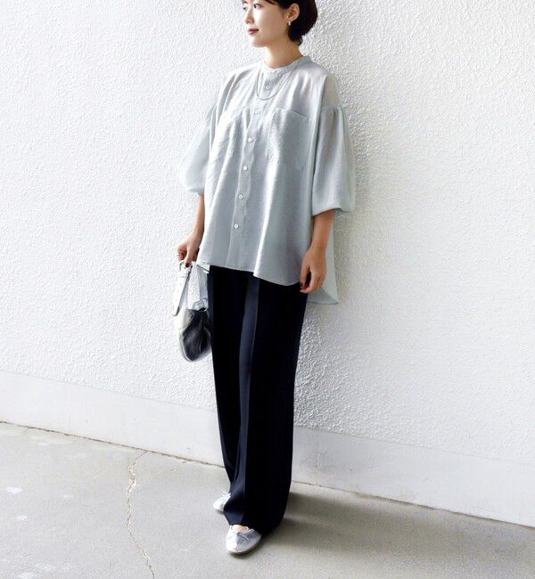 SHIPS for women「〈手洗い可能〉シアー タンブラー ポケット デザイン シャツ」|シャツ・ブラウス|