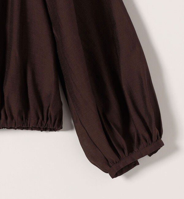 SHIPS any「《一部追加予約》SHIPS any:〈洗濯機可能〉リネン ミックス シアー ボリューム スリーブ ブラウス」|シャツ・ブラウス|