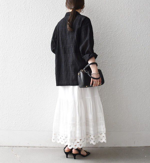 SHIPS any「《予約》SHIPS any:〈手洗い可能〉シアー チェック ルーズ テーラード シングル ジャケット」|テーラードジャケット|