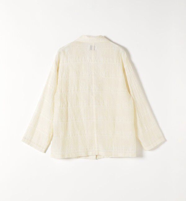 SHIPS any「《予約》SHIPS any:〈手洗い可能〉シアー チェック ルーズ テーラード シングル ジャケット」|テーラードジャケット|