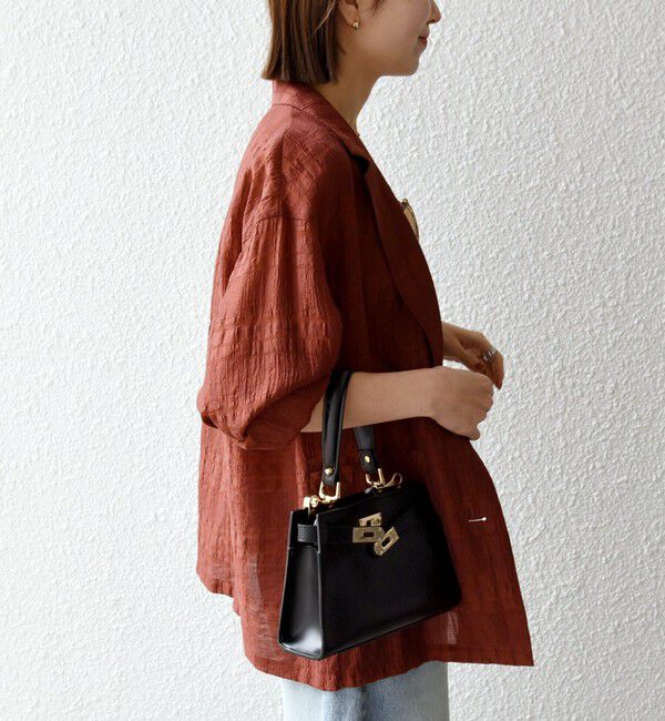 SHIPS any「《予約》SHIPS any:〈手洗い可能〉シアー チェック ルーズ テーラード シングル ジャケット」|テーラードジャケット|