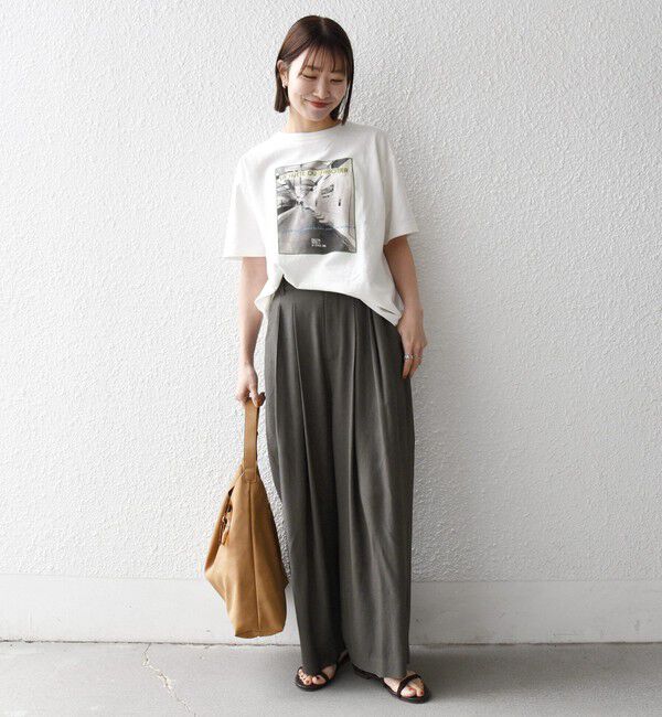 SHIPS any「《予約》【SHIPS any別注】La Hutte:〈洗濯機可能〉デザイン ロゴ プリント TEE 26SS」|Tシャツ・カットソー|