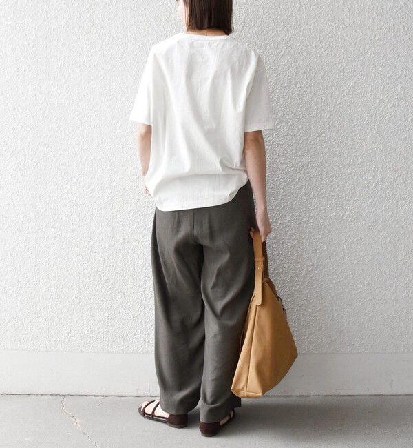 SHIPS any「《予約》【SHIPS any別注】La Hutte:〈洗濯機可能〉デザイン ロゴ プリント TEE 26SS」|Tシャツ・カットソー|