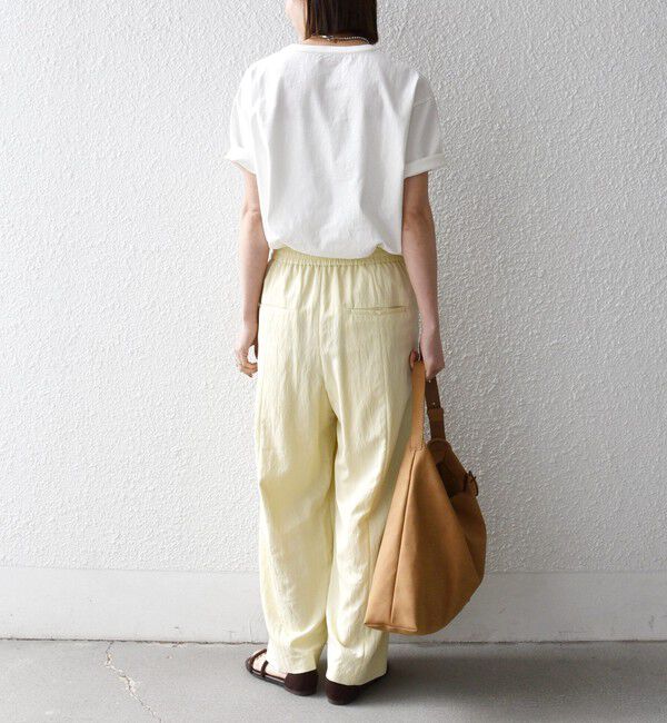 SHIPS any「《予約》【SHIPS any別注】La Hutte:〈洗濯機可能〉デザイン ロゴ プリント TEE 26SS」|Tシャツ・カットソー|