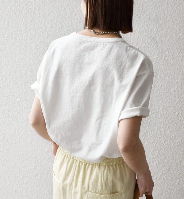 SHIPS any「《予約》【SHIPS any別注】La Hutte:〈洗濯機可能〉デザイン ロゴ プリント TEE 26SS」|Tシャツ・カットソー|