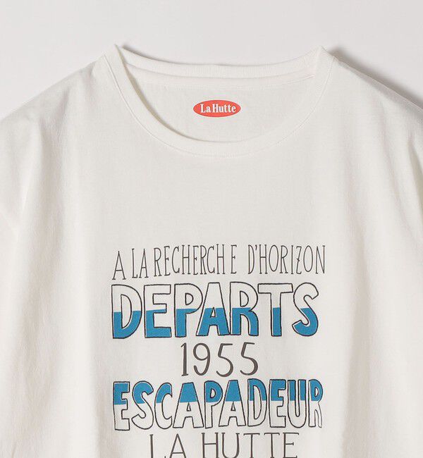 SHIPS any「《予約》【SHIPS any別注】La Hutte:〈洗濯機可能〉デザイン ロゴ プリント TEE 26SS」|Tシャツ・カットソー|