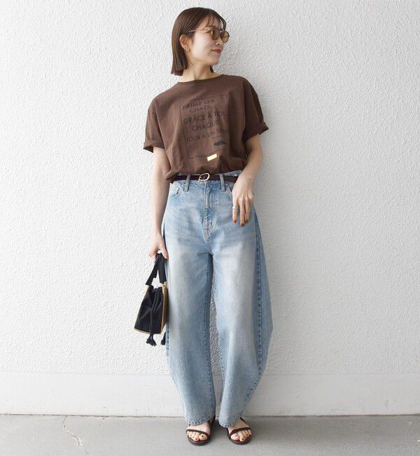 SHIPS any「《予約》【SHIPS any別注】La Hutte:〈洗濯機可能〉デザイン ロゴ プリント TEE 26SS」|Tシャツ・カットソー|