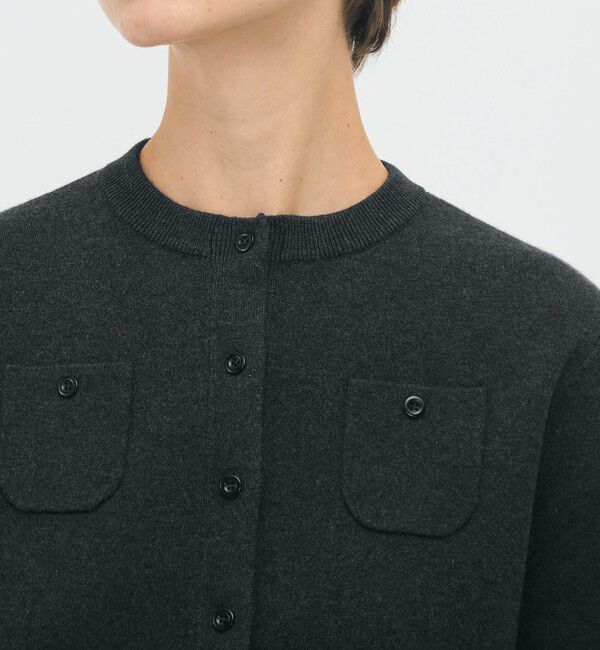 CABaN「コットンカシミヤ クルーネックカーディガン」|カーディガン|