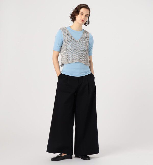 MACPHEE「シルキージャージー ハーフスリーブプルオーバー」|Tシャツ・カットソー|