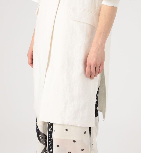 DES PRES「リネンファブリックコンビ ロングジレ」|ベスト・ジレ|