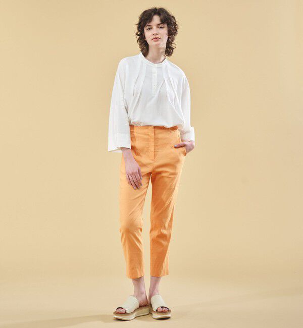 DES PRES「リネンナイロンストレッチ クロップドパンツ」|その他|