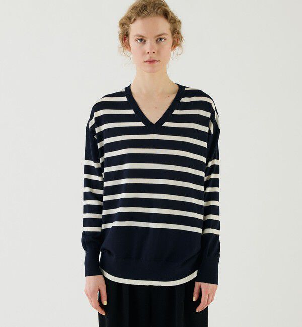 GALERIE VIE「プレーンウール Vネックプルオーバー」|ニット・セーター|