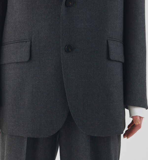 GALERIE VIE「ウーステッドフラノ ボックスシルエットジャケット」|テーラードジャケット|