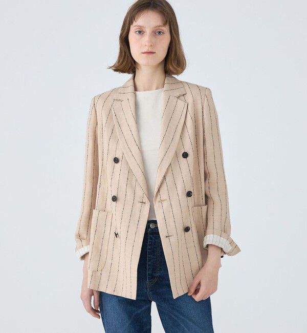 MACPHEE「ダブルカバーリネン ダブルブレストジャケット」|テーラードジャケット|