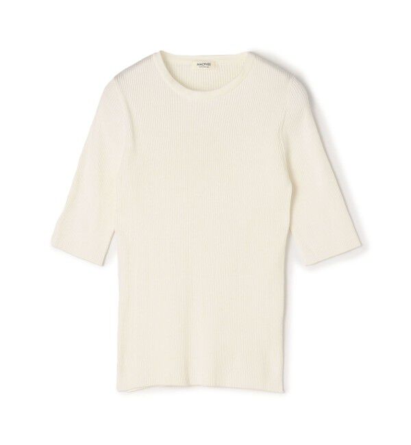 MACPHEE「コットンリブ クルーネックプルオーバー」|ニット・セーター|11 ホワイト
