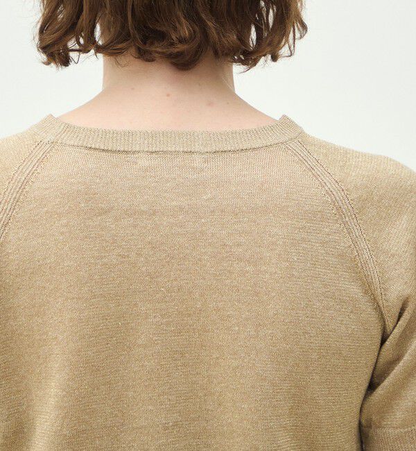 MACPHEE「プレーンリネン ハーフスリーブプルオーバー」|ニット・セーター|