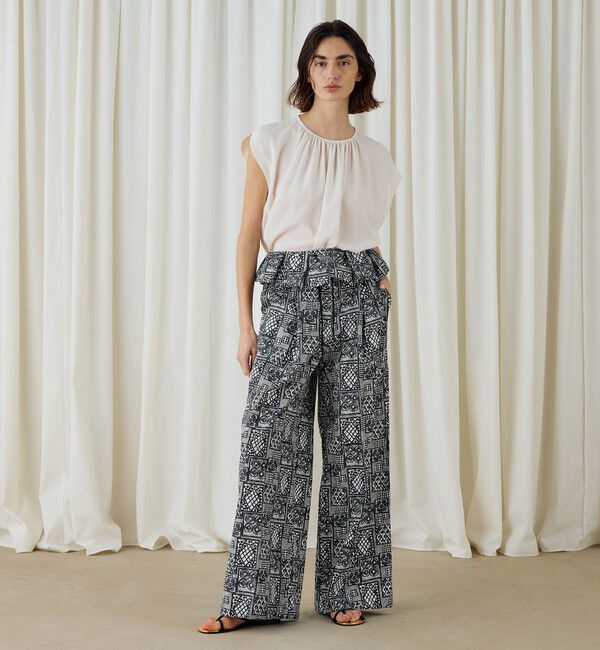 DES PRES「ジャージーライクジョーゼット ギャザーネックブラウス」|シャツ・ブラウス|