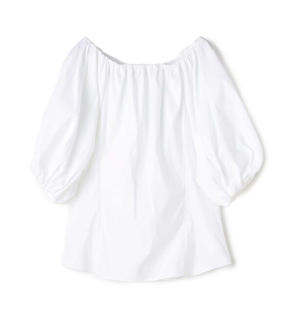 DES PRES「ストレッチポプリン ギャザーブラウス」|シャツ・ブラウス|11 ホワイト